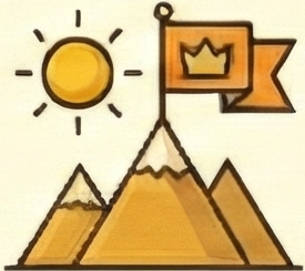 mountain icon stage 8 continuous growth and stability
