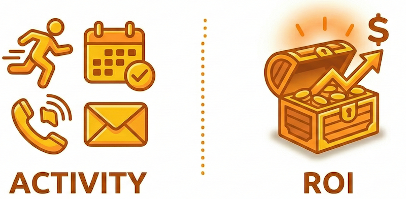activity vs ROI icon